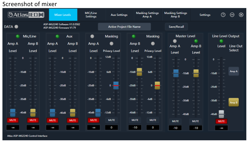 ASP-MG2240 Mixer level view